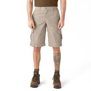 DICKIES FLEX RELAXED FIT DESERT SAND SHORTS WITH BELT  SZ 44